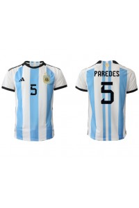 Fotbalové Dres Argentina Leandro Paredes #5 Domácí Oblečení MS 2022 Krátký Rukáv